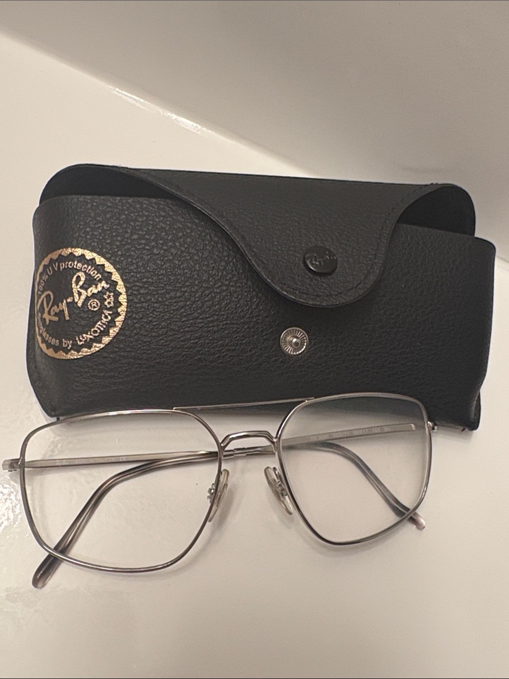 Ray-Ban Men's Silver Metal Aviator eyeglasses